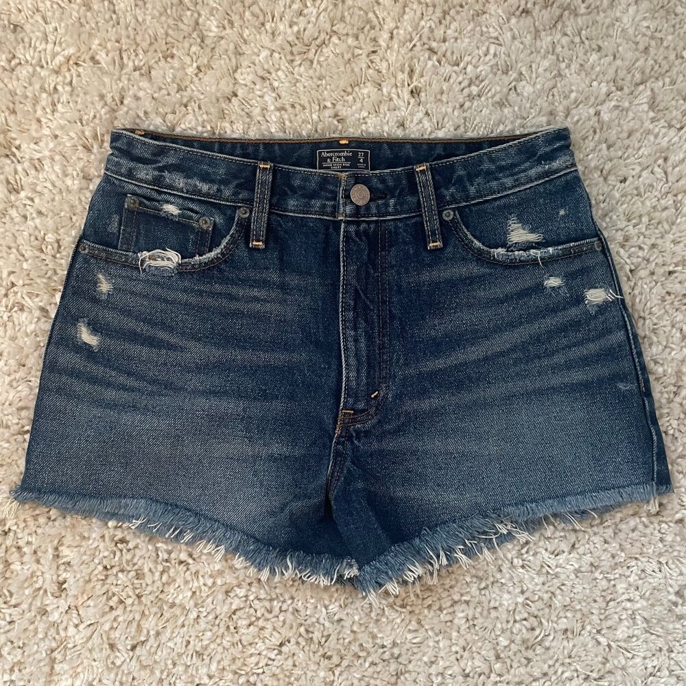 High Rise Denim Shorts || Abercrombie & Fitch